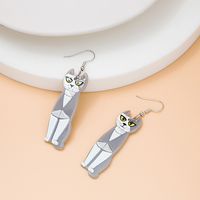 Fashion Cat Plastic Resin No Inlaid Earrings main image 6