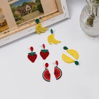 Fashion Fruit Alloy Paint No Inlaid Drop Earrings main image 1