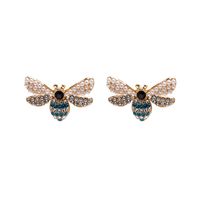 Fashion Insect Alloy Diamond Rhinestone Earrings sku image 2