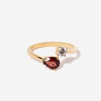 Simple Style Geometric Copper Open Ring Zircon Copper Rings main image 4