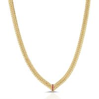 201 Stainless Steel 304 Stainless Steel Gold Plated Simple Style Plating Geometric Zircon Necklace main image 5