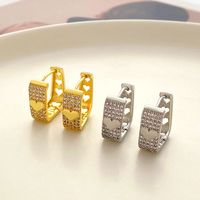 Fashion Geometric Diamond Copper Rhinestones Earrings main image 3