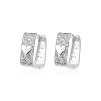 Fashion Geometric Diamond Copper Rhinestones Earrings sku image 2