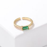 Fashion Geometric Copper Rings Plating Inlay Zircon Copper Rings main image 6