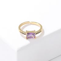 Fashion Geometric Copper Rings Plating Inlay Zircon Copper Rings main image 7