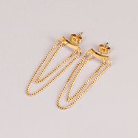 Ethnic Style Geometric Stainless Steel Ear Studs Plating No Inlaid Stainless Steel Earrings main image 4