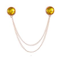 Fashion Round Alloy Chain Collar Pin main image 4