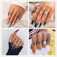 Luxurious Geometric Alloy Rhinestone Rings main image 1