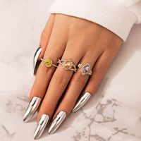 Luxurious Geometric Alloy Rhinestone Rings sku image 4