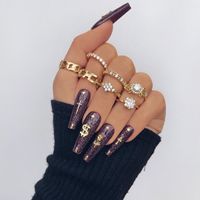 Luxurious Geometric Alloy Rhinestone Rings sku image 2