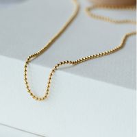 Einfache Stil Geometrische Titan Stahl Halskette Perlen Edelstahl Halsketten main image 1
