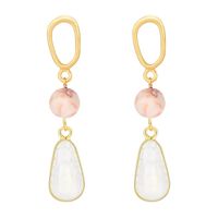 Simple Style Water Droplets Alloy Inlay Resin Drop Earrings 1 Pair main image 1