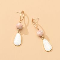 Simple Style Water Droplets Alloy Inlay Resin Drop Earrings 1 Pair main image 4