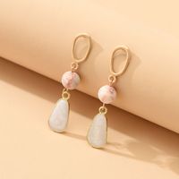 Simple Style Water Droplets Alloy Inlay Resin Drop Earrings 1 Pair main image 2