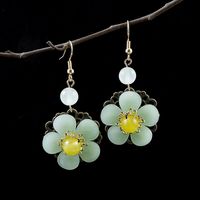 Vintage Style Flower Alloy Plating Earrings main image 3