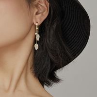 Fashion Leaves Plating Rhinestone Alloy Earrings main image 5