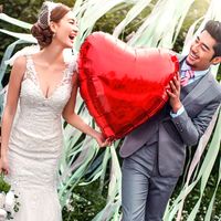 Wedding Supplies Aluminum Film Oversized Heart-shaped Solid Color Decorative Helium Balloon main image 2