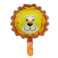 New Mini Party Cartoon Deer Head Monkey Head Animal Head Aluminum Film Balloon sku image 4