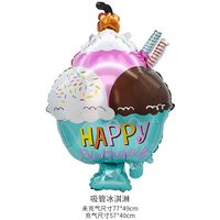 Summer Ice Cream Donut Cone Party Décor Festif Ballons En Aluminium sku image 6
