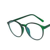 Women's Retro Solid Color Round Frame Glasses sku image 3