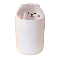 Simple Cute Bear Desktop Household Geometric Trash Can main image 3