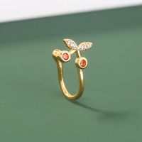 Simple Style Cherry Copper Plating Zircon Nose Ring 1 Piece main image 1