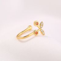 Simple Style Cherry Copper Plating Zircon Nose Ring 1 Piece main image 8