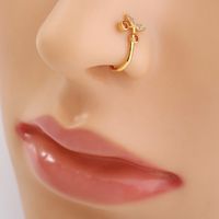 Simple Style Cherry Copper Plating Zircon Nose Ring 1 Piece main image 6