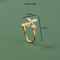 Simple Style Cherry Copper Plating Zircon Nose Ring 1 Piece main image 3