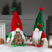 Cute Cherry Faceless Creative Red And Green Hooded Dwarf Doll Table Decorations main image 5