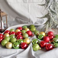 Ornement Suspendu D'arbre De Noël Boule De Galvanoplastie Colorée Légère De Mode main image 4