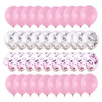 Rose Gold 12-inch Sequined Balloon Rubber Balloons Birthday Decoration Set main image 4