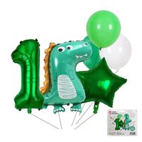 Aluminium Film Latex Combo 32 Vert Digital Dinosaur Ballon Fond Décoratif main image 3