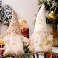Cute Long Beard Plush Bonnet Crutch Rudolf Doll Christmas Decorations main image 5