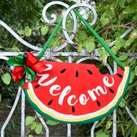 Home Decoration Watermelon Wooden Sign Bow Hanging Door Knocker main image 5