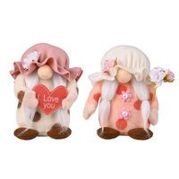 Cute Holding Heart Bouquet Faceless Doll Mother's Day Decoration main image 5