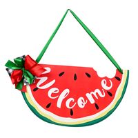 Home Decoration Watermelon Wooden Sign Bow Hanging Door Knocker main image 4