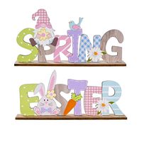 Easter Rabbit Letter Wood Decorations Party Party Supplies main image 5
