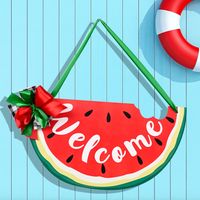 Home Decoration Watermelon Wooden Sign Bow Hanging Door Knocker main image 3