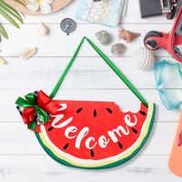 Home Decoration Watermelon Wooden Sign Bow Hanging Door Knocker main image 2
