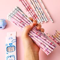 Cartoon Boxed Student Writing Painting Sketch Stationery Hb Pencil With Eraser 10 Packs main image 6