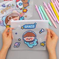 Cute Cartoon Astronaut Zipper Transparent Stationery Bag main image 2