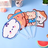 Cartoon Animal Children Hand-held Special-shaped Small Fan Student Round Fan Summer main image 4
