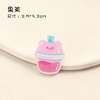 Cute Cartoon Style Animal Drink Shaped Arylic Painted Brooches sku image 1