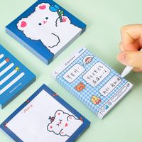 Cute Cartoon Blue Grid Portable Small Size Sticky Note main image 2