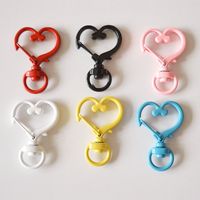 Simple Style Heart Shape Metal Paint Keychain main image 1