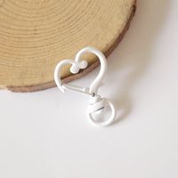 Simple Style Heart Shape Metal Paint Keychain sku image 4