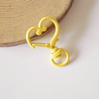 Simple Style Heart Shape Metal Paint Keychain sku image 8
