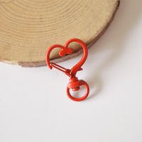 Simple Style Heart Shape Metal Paint Keychain main image 4