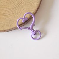 Simple Style Heart Shape Metal Paint Keychain sku image 9